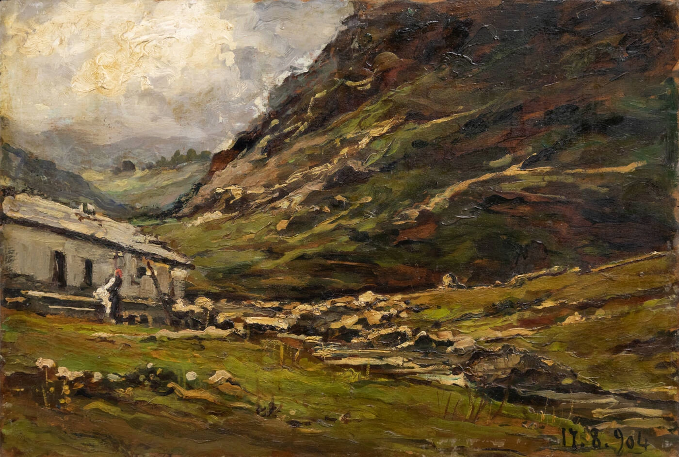 Paesaggio montano con baita